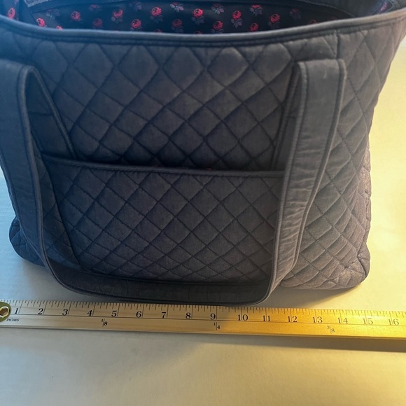 Vera Bradley Blue Quilted Shoulder Bag with Sturdy Handles 14x12 - Picture 6 of 8